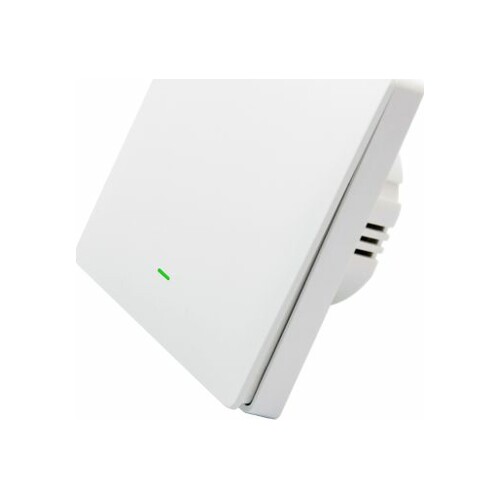 SmartWise B1LW 1-gang eWeLink smart WiFi + RF wall switch with physical button (single-live-wire, works without neutral) (white)