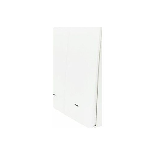 SmartWise wall switch front panel, white, 2-button
